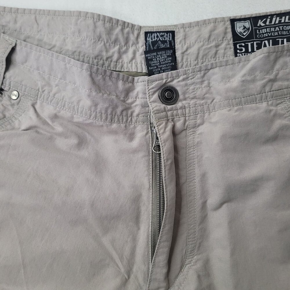 KUHL Liberator Convertible Stealth Men's Beige Zip Off Outdoor Pants Size 40X30 - Picture 3 of 12